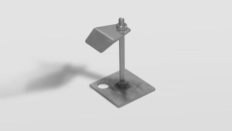 Adjustable steel feet to level and place joints