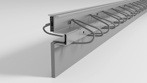 Omega 3mm with rubber for concrete industrial floor slabs