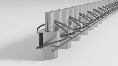 HCJ Cosinus Slide continuous load transfer armoured joint for industrial concrete floors