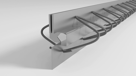 HCJ e-straight heavy-duty concrete construction joint profile