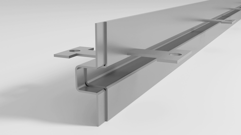 HC Mini Omega concrete joint profile for commercial floors, schools, hospitals, and light-duty slabs