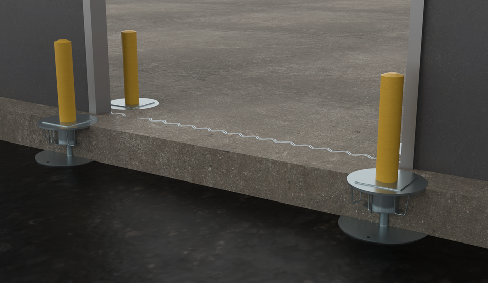 Adjustable Bollard Base Render